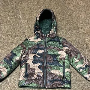 Ralph Lauren polo Reversible green camo puffer jacket size 4t